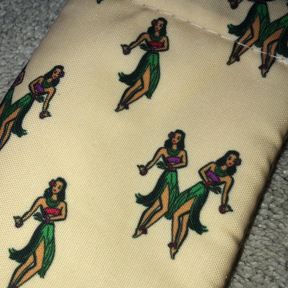 Vintage Hula Girl‎ Topical Hawaiian Print Eyeglasses Sunglasses Soft Case